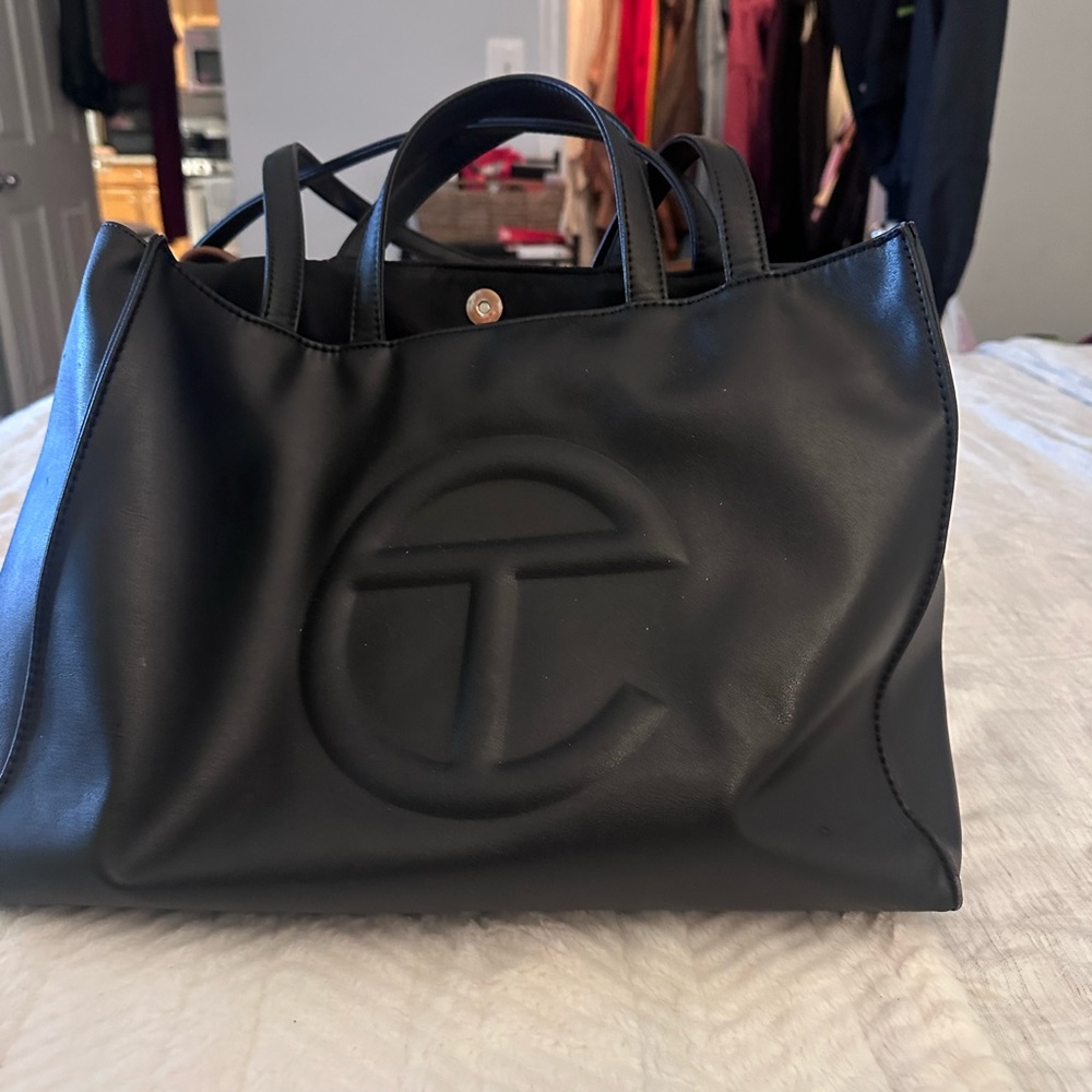 Telfar Black Tote Bag -Size Large